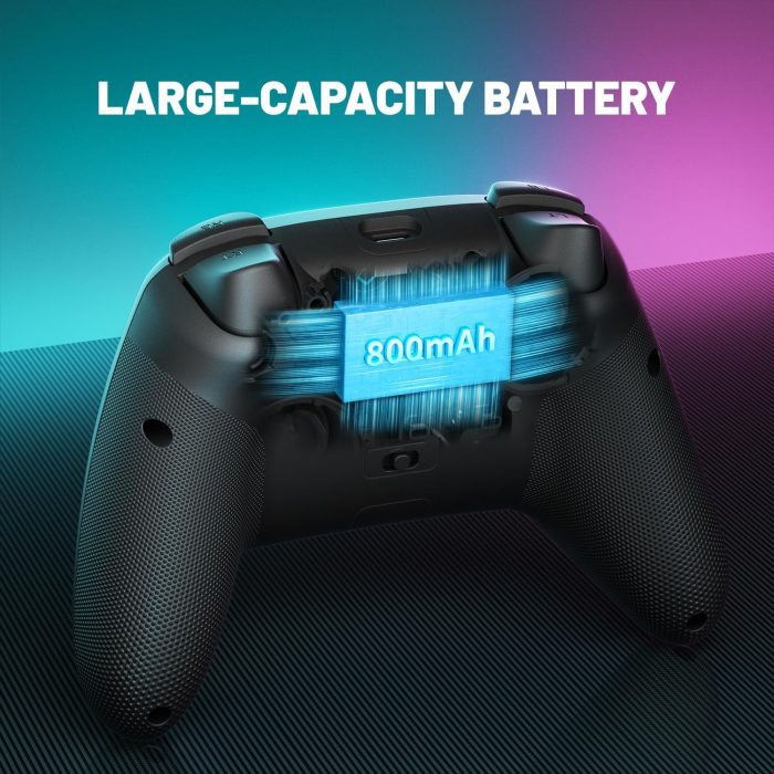 ECHTPower Wireless PC Gaming Controller - Hall Effect Joystick, 2.4G & Wired 1000Hz Polling Rate, 800mAh Battery, Adjustable Turbo/Vibration - for PC/Switch/iOS/Android - Image 4
